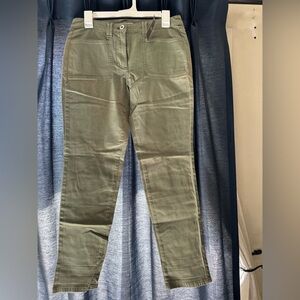 Olive Green Casual Pants